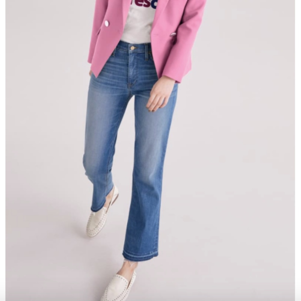 J.CREW Billie Demi Boot Crop Jeans Redwood Wash - Picture 2 of 5